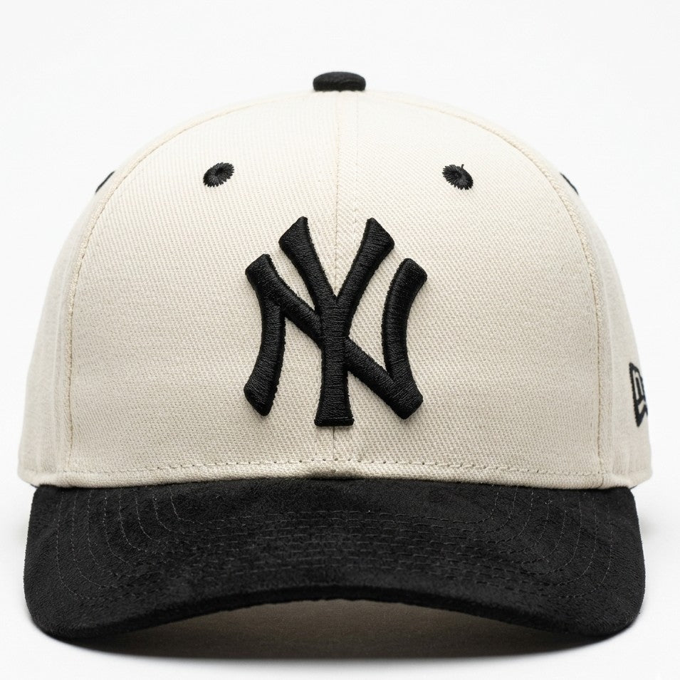 NY Black/Off-White Suede Cap