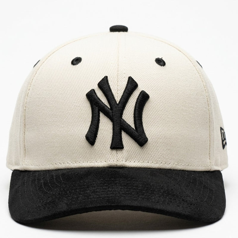 NY Black/Off-White Suede Cap