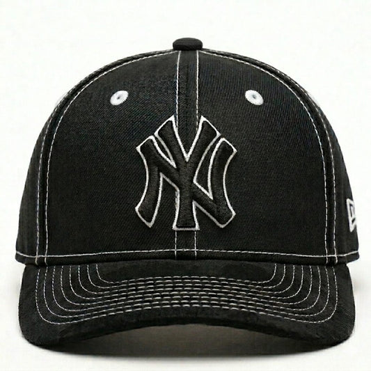 NY Black-White Suede Cap