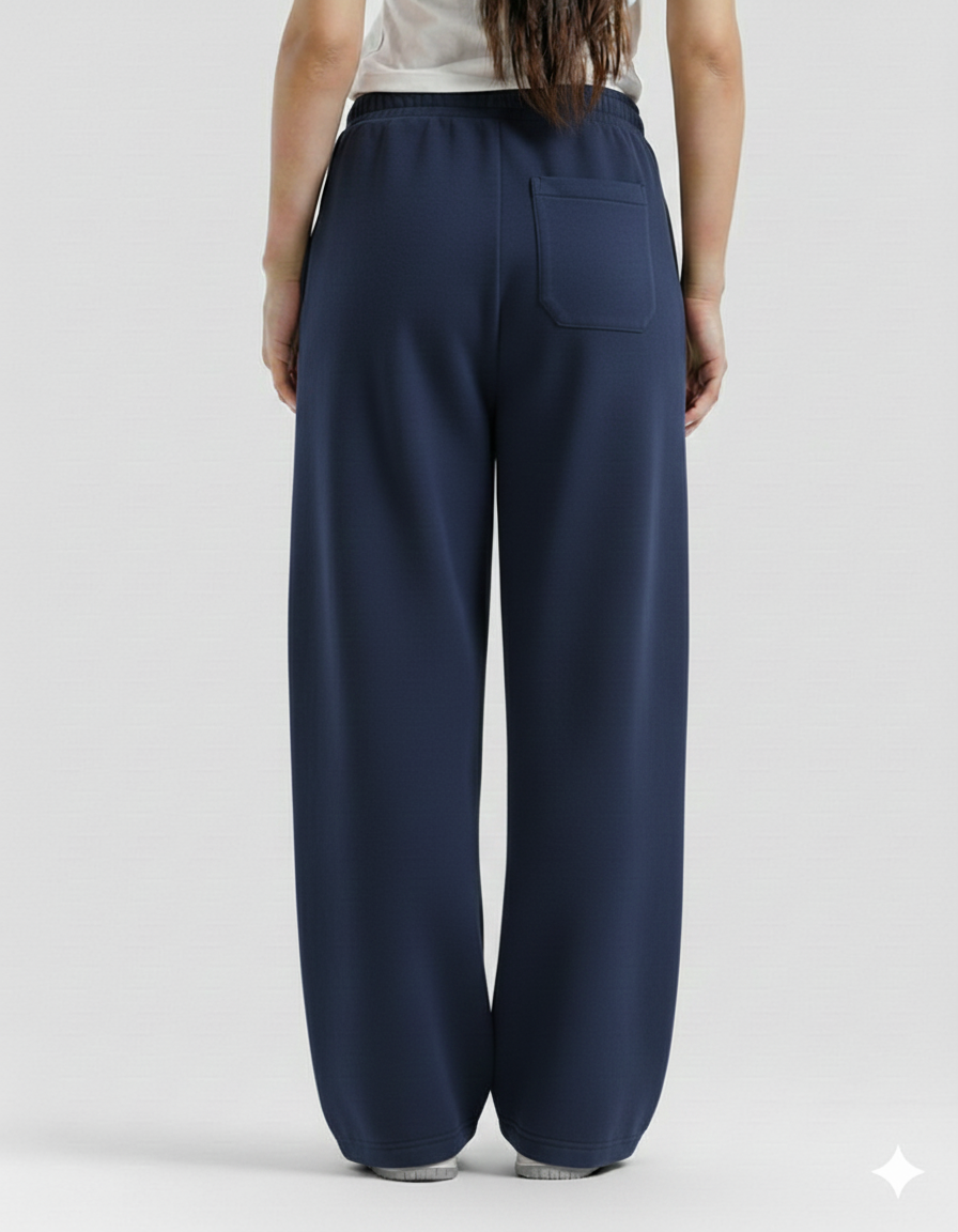 Navy Blue Straight Baggy Trouser