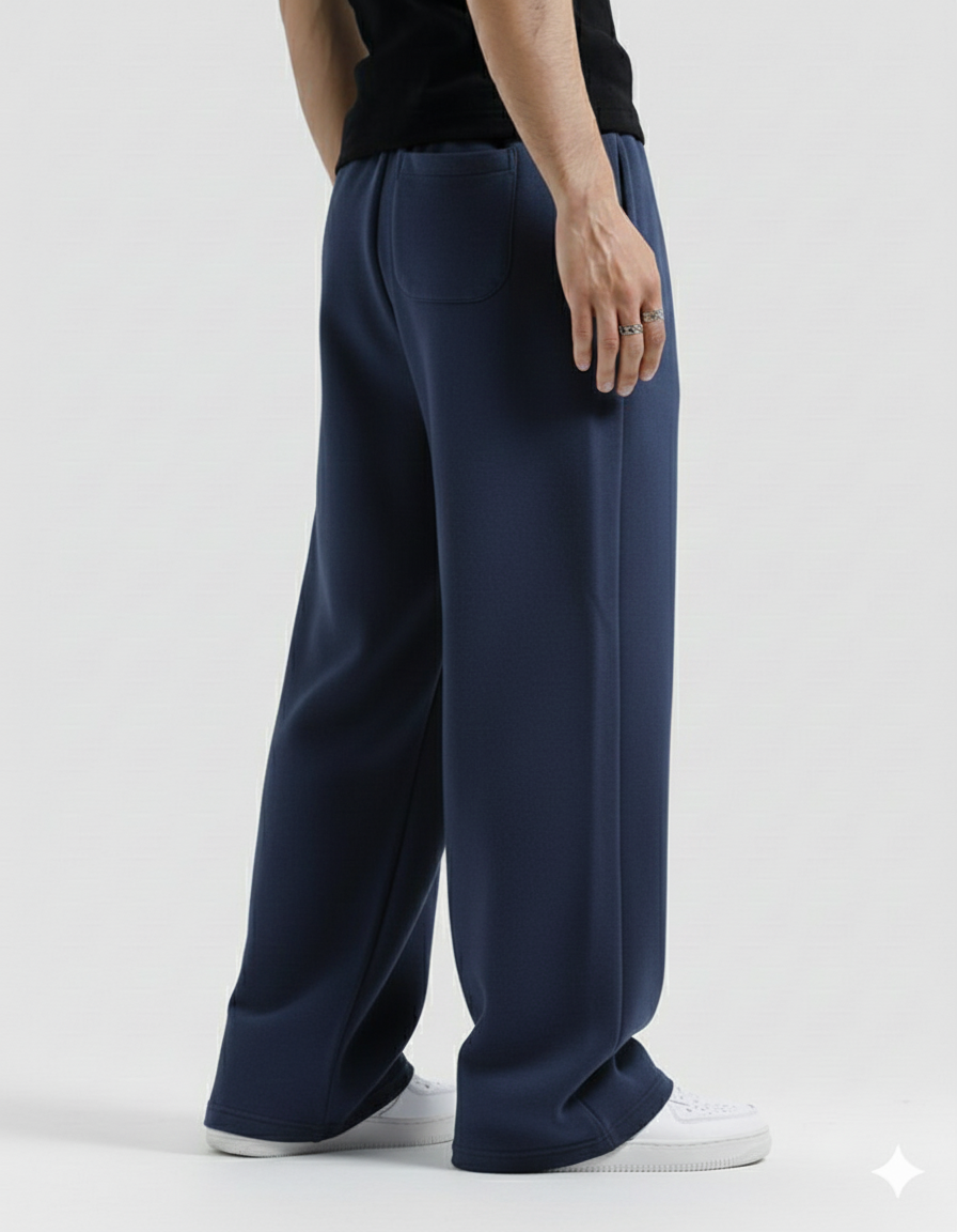 Navy Blue Straight Baggy Trouser