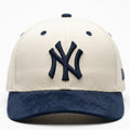 NY Blue/Khaki-White Suede Cap