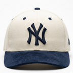 NY Blue/Khaki-White Suede Cap