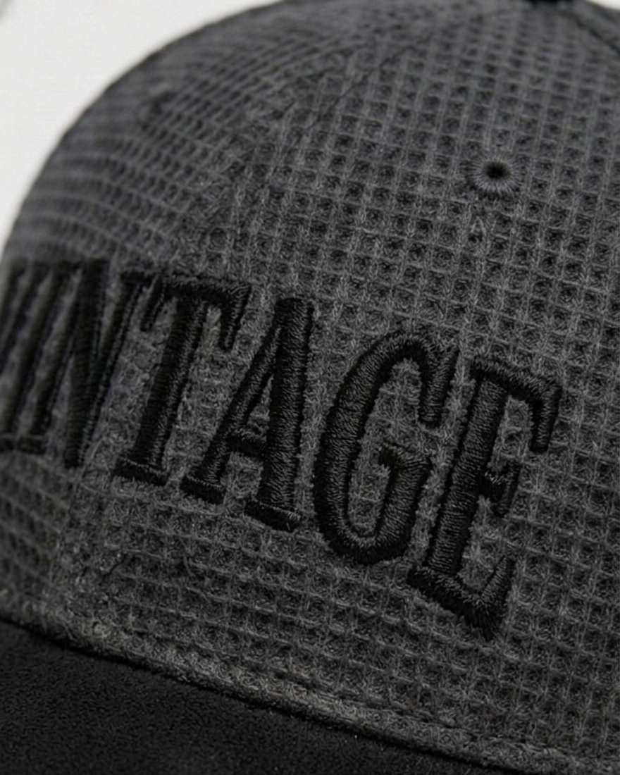 Vintage Charcoal/Black Suede Cap