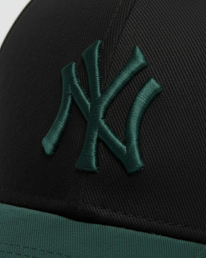 NY Green/Black Suede Cap