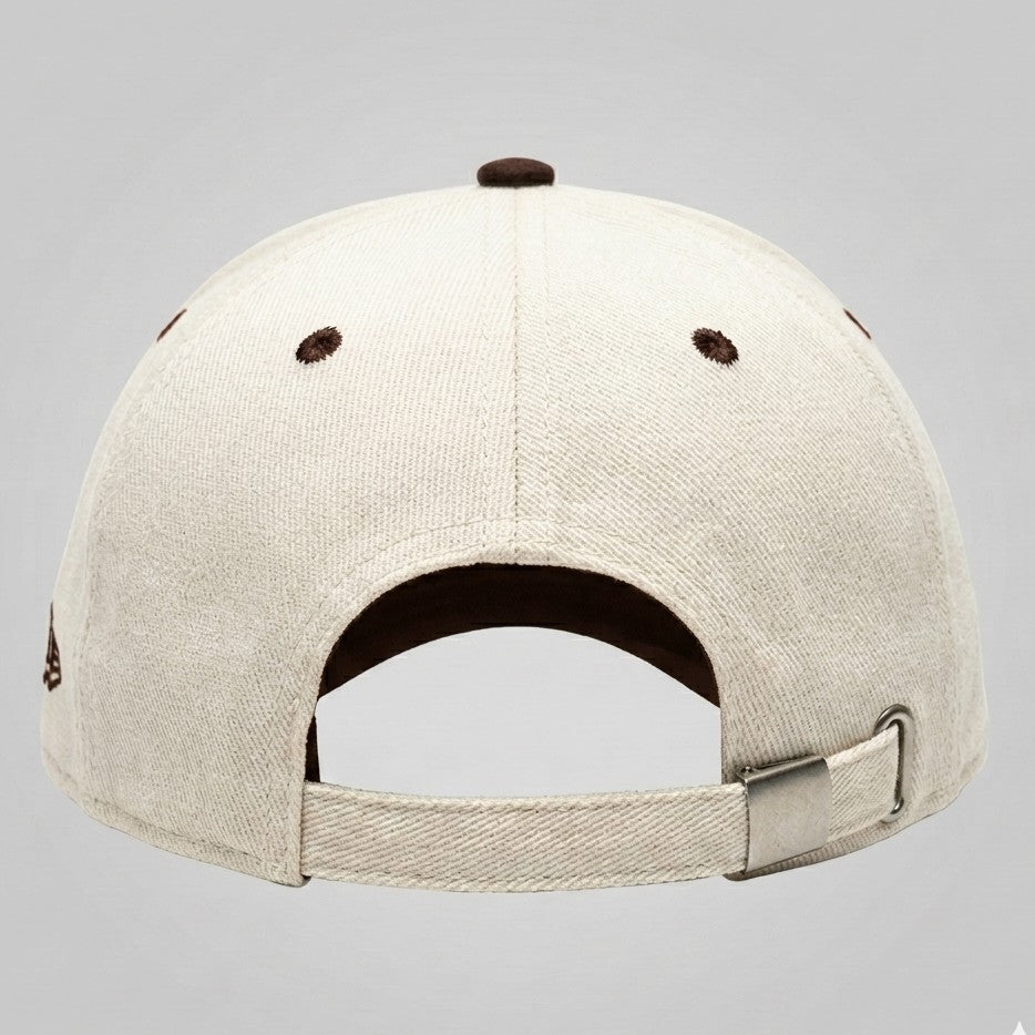 NY Brown/Khaki-White Suede Cap