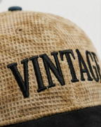 Vintage Brown Camouflage/Black Suede Cap