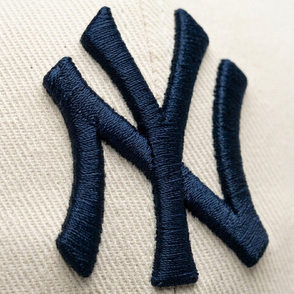 NY Blue/Khaki-White Suede Cap
