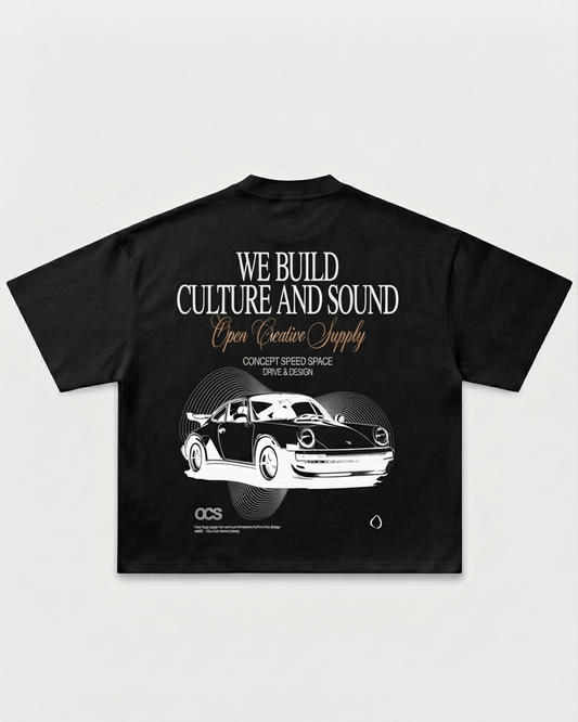 We Build Oversized Boxy-Fit T-shirt (Black)
