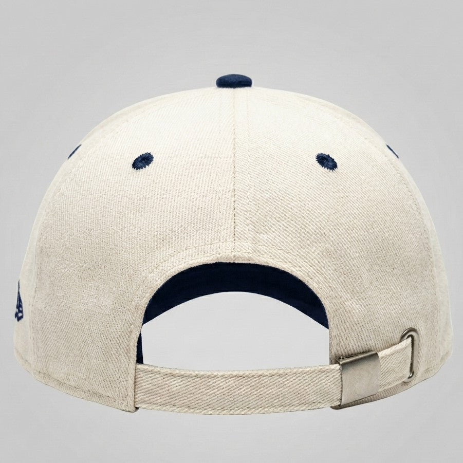 NY Blue/Khaki-White Suede Cap