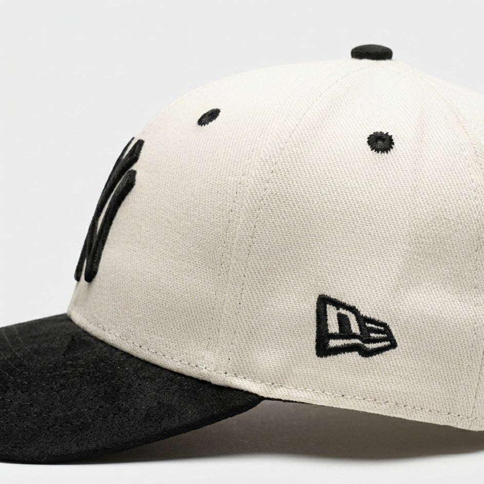 NY Black/Off-White Suede Cap