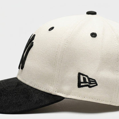 NY Black/Off-White Suede Cap