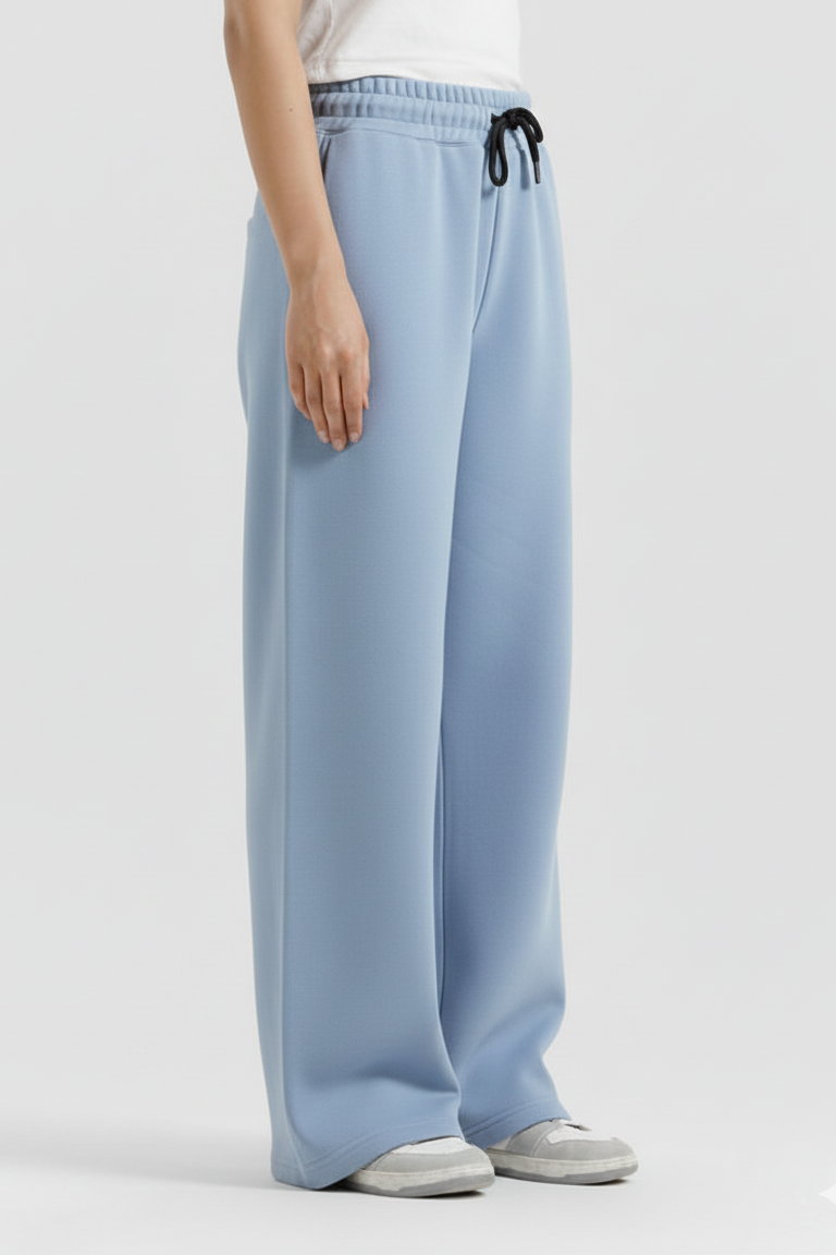 Ice Blue Straight Baggy Trouser