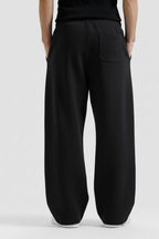 Black Straight Baggy Trouser
