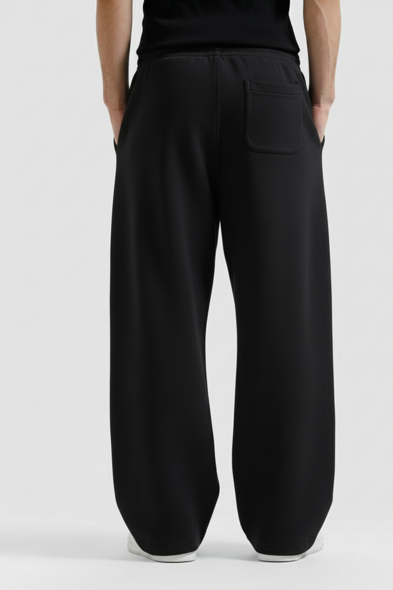 Black Straight Baggy Trouser
