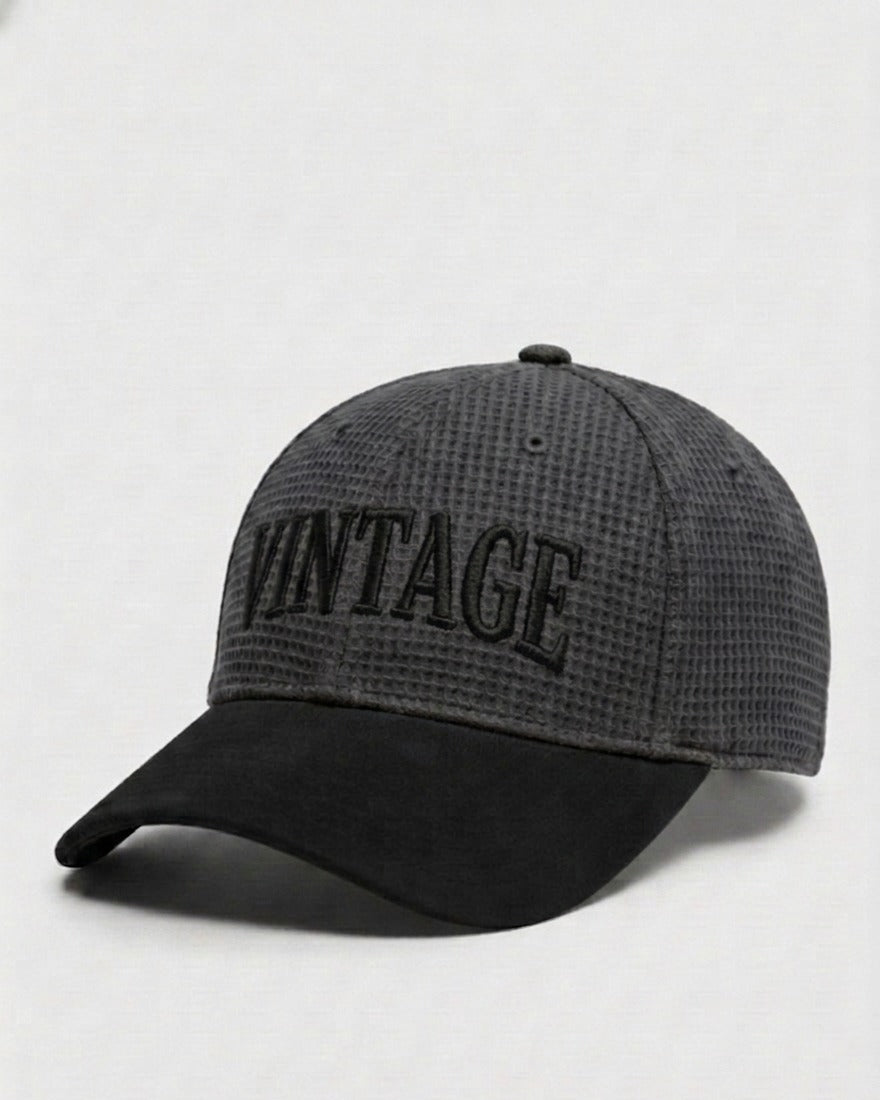 Vintage Charcoal/Black Suede Cap