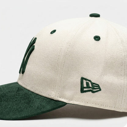 NY Green/Khaki-White Suede Cap
