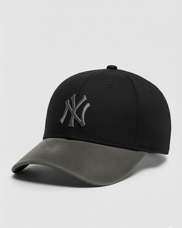 NY Grey/Black Suede Cap