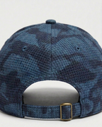 Vintage Blue Camouflage/Black Suede Cap