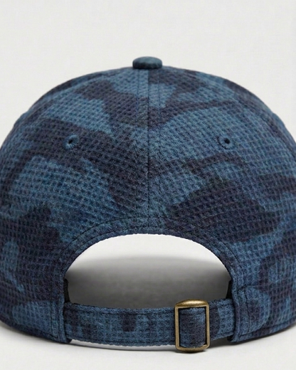 Vintage Blue Camouflage/Black Suede Cap