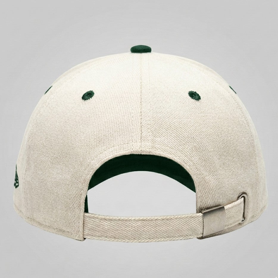 NY Green/Khaki-White Suede Cap