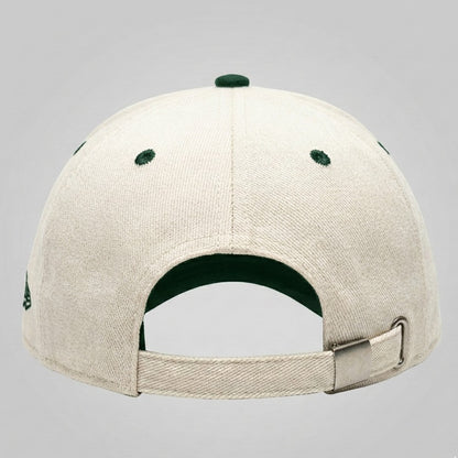 NY Green/Khaki-White Suede Cap