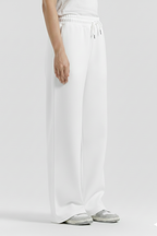 White Straight Baggy Trouser