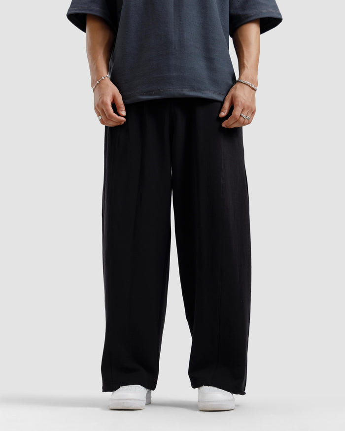 Black Straight Baggy Trouser