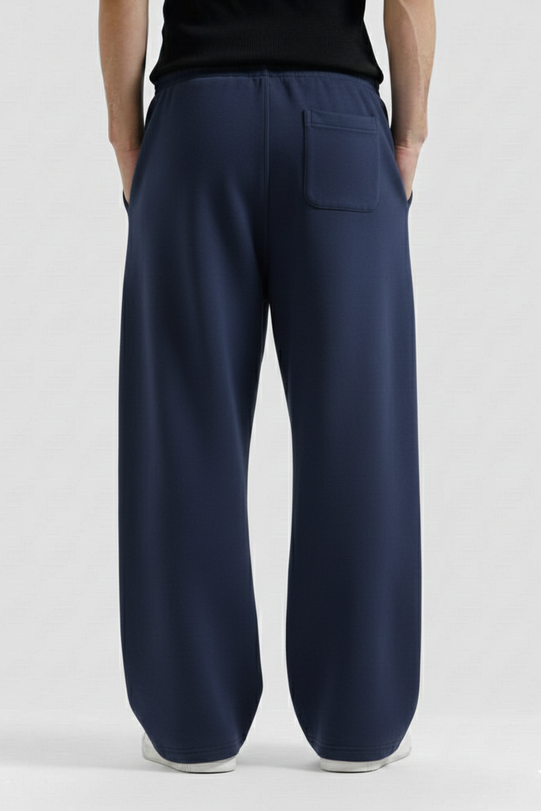 Navy Blue Straight Baggy Trouser
