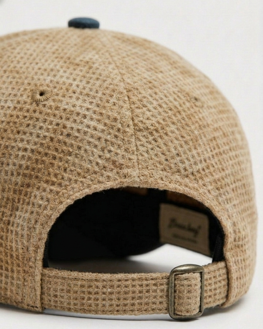 Vintage Brown Camouflage/Black Suede Cap