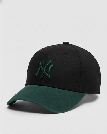 NY Green/Black Suede Cap