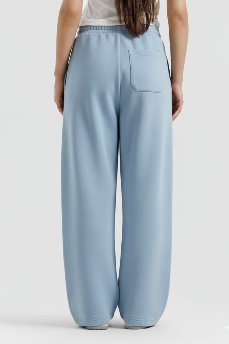 Ice Blue Straight Baggy Trouser