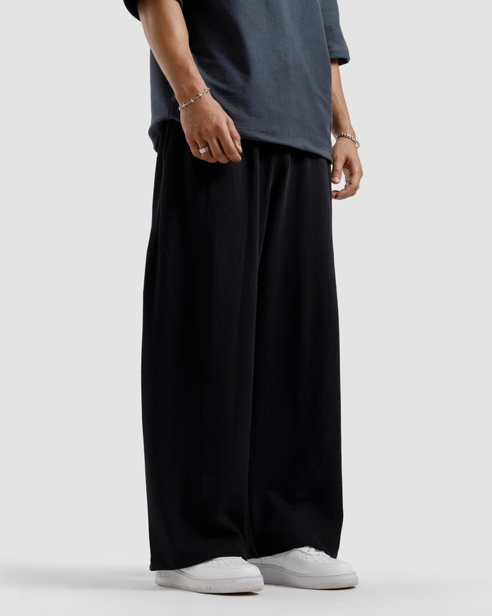 Black Straight Baggy Trouser