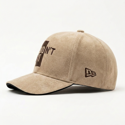 Don't Quit Beige Suede Cap